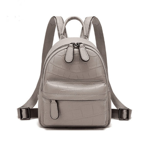 Genuine Leather Small Size Women Backpack School Bag High Quality