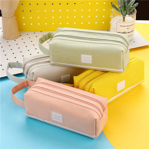 Colorful Large Capacity Pencil Cases Bags Creative Korea Fabric Pen Box Pouch Case School Office Stationary Supplies 05089