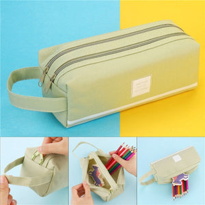 Colorful Large Capacity Pencil Cases Bags Creative Korea Fabric Pen Box Pouch Case School Office Stationary Supplies 05089