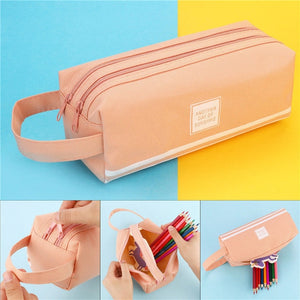 Colorful Large Capacity Pencil Cases Bags Creative Korea Fabric Pen Box Pouch Case School Office Stationary Supplies 05089