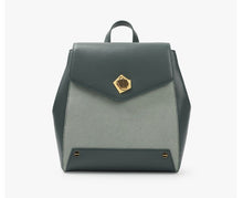 Load image into Gallery viewer, genuine leather women backpack green large school bag outdoor casual bags