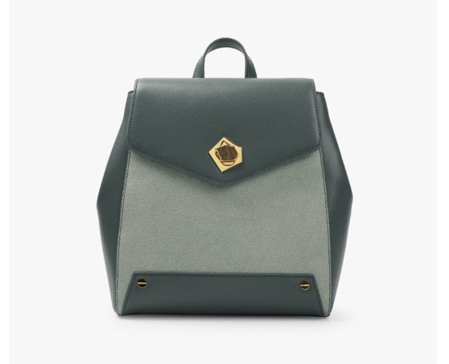 genuine leather women backpack green large school bag outdoor casual bags