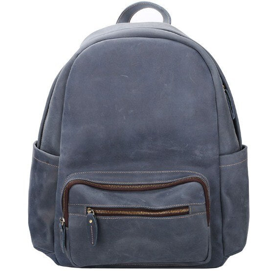 Horse leather men large backpack outdoor casual school bags high quality