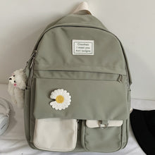 Load image into Gallery viewer, College Student Ladies Cute Backpack Women Flower Female Harajuku School Bags Book Kawaii Backpack Nylon Girl Trendy Bag Fashion