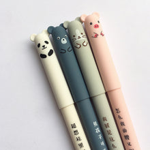 Load image into Gallery viewer, 4 Pcs/set Kawaii Pig Bear Cat Mouse Erasable Gel Pen School Office Supplies Stationery Gift 0.35mm Blue Black Ink