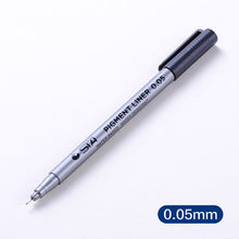 Load image into Gallery viewer, 1-Piece Pigment Liner Pigma Micron Ink Marker Pen 0.05 0.1 0.2 0.3 0.4 0.5 0.6 0.8 Different Tip Black Fineliner Sketching Pens