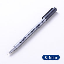 Load image into Gallery viewer, 1-Piece Pigment Liner Pigma Micron Ink Marker Pen 0.05 0.1 0.2 0.3 0.4 0.5 0.6 0.8 Different Tip Black Fineliner Sketching Pens