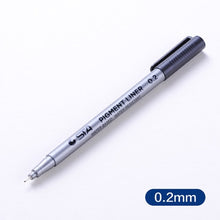 Load image into Gallery viewer, 1-Piece Pigment Liner Pigma Micron Ink Marker Pen 0.05 0.1 0.2 0.3 0.4 0.5 0.6 0.8 Different Tip Black Fineliner Sketching Pens