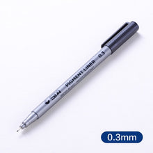 Load image into Gallery viewer, 1-Piece Pigment Liner Pigma Micron Ink Marker Pen 0.05 0.1 0.2 0.3 0.4 0.5 0.6 0.8 Different Tip Black Fineliner Sketching Pens