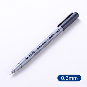 1-Piece Pigment Liner Pigma Micron Ink Marker Pen 0.05 0.1 0.2 0.3 0.4 0.5 0.6 0.8 Different Tip Black Fineliner Sketching Pens