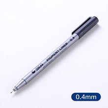 Load image into Gallery viewer, 1-Piece Pigment Liner Pigma Micron Ink Marker Pen 0.05 0.1 0.2 0.3 0.4 0.5 0.6 0.8 Different Tip Black Fineliner Sketching Pens