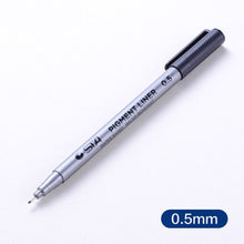 Load image into Gallery viewer, 1-Piece Pigment Liner Pigma Micron Ink Marker Pen 0.05 0.1 0.2 0.3 0.4 0.5 0.6 0.8 Different Tip Black Fineliner Sketching Pens