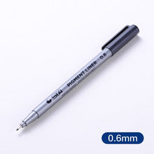 Load image into Gallery viewer, 1-Piece Pigment Liner Pigma Micron Ink Marker Pen 0.05 0.1 0.2 0.3 0.4 0.5 0.6 0.8 Different Tip Black Fineliner Sketching Pens