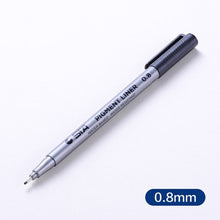 Load image into Gallery viewer, 1-Piece Pigment Liner Pigma Micron Ink Marker Pen 0.05 0.1 0.2 0.3 0.4 0.5 0.6 0.8 Different Tip Black Fineliner Sketching Pens