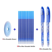 Load image into Gallery viewer, Erasable Pen Set 0.5mm Blue Black Color Ink Writing Gel Pens Refills Rods Washable Handle for School Office Stationery Supplies