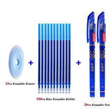 Load image into Gallery viewer, Erasable Pen Set 0.5mm Blue Black Color Ink Writing Gel Pens Refills Rods Washable Handle for School Office Stationery Supplies