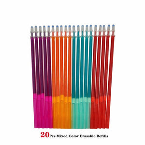 Erasable Pen Set 0.5mm Blue Black Color Ink Writing Gel Pens Refills Rods Washable Handle for School Office Stationery Supplies