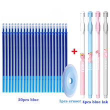 Load image into Gallery viewer, 25 pcs/set Erasable Gel Pen Refills Rod 0.5mm Washable Handle Magic Erasable Pen for School Pen Writing Tools Kawaii Stationery