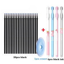 Load image into Gallery viewer, 25 pcs/set Erasable Gel Pen Refills Rod 0.5mm Washable Handle Magic Erasable Pen for School Pen Writing Tools Kawaii Stationery