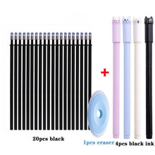 Load image into Gallery viewer, 25 pcs/set Erasable Gel Pen Refills Rod 0.5mm Washable Handle Magic Erasable Pen for School Pen Writing Tools Kawaii Stationery