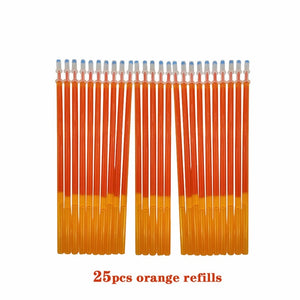 25 pcs/set Erasable Gel Pen Refills Rod 0.5mm Washable Handle Magic Erasable Pen for School Pen Writing Tools Kawaii Stationery