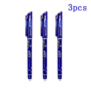 20 Pcs/set Magic Erasable Pen Refills Rod 0.5mm Office Gel Pen Washable Handle Blue Black Red Ink Pen School Writing Stationery