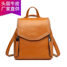 Load image into Gallery viewer, 2020 New design soft cow leather women casual backpack outdoor school bags