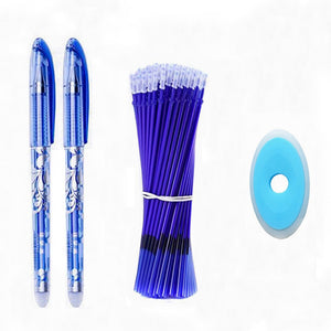 Erasable Pen Set 0.5mm Blue Black Color Ink Writing Gel Pens Washable handle for School Office Stationery Supplies