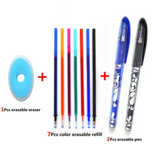 Load image into Gallery viewer, Erasable Pen Set 0.5mm Blue Black Color Ink Writing Gel Pens Washable handle for School Office Stationery Supplies