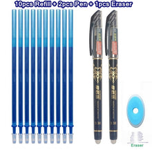 Load image into Gallery viewer, Erasable Pen Set 0.5mm Blue Black Color Ink Writing Gel Pens Washable handle for School Office Stationery Supplies