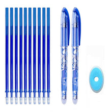 Load image into Gallery viewer, Erasable Pen Set Washable handle Blue Black Color Ink Writing Ballpoint Pens for School Office Stationery Supplies Exam Spare