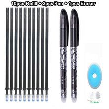 Load image into Gallery viewer, Erasable Pen Set Washable handle Blue Black Color Ink Writing Ballpoint Pens for School Office Stationery Supplies Exam Spare