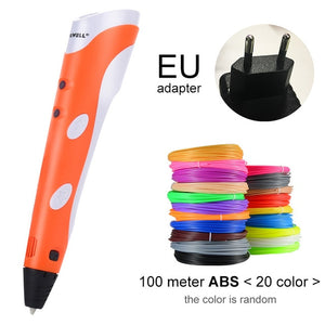 Myriwell 3D Pen Original DIY 3D Printing Pen With 1.75mm ABS Filament Creative Toy Birthday Gift For Kids Design Drawing