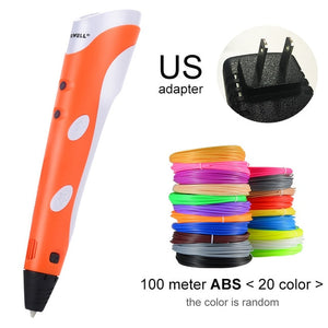 Myriwell 3D Pen Original DIY 3D Printing Pen With 1.75mm ABS Filament Creative Toy Birthday Gift For Kids Design Drawing