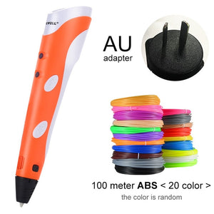 Myriwell 3D Pen Original DIY 3D Printing Pen With 1.75mm ABS Filament Creative Toy Birthday Gift For Kids Design Drawing