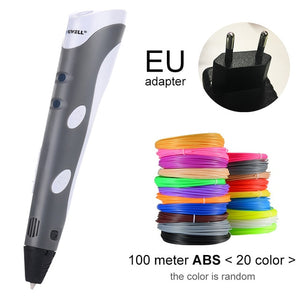 Myriwell 3D Pen Original DIY 3D Printing Pen With 1.75mm ABS Filament Creative Toy Birthday Gift For Kids Design Drawing