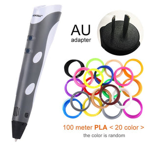 Myriwell 3D Pen Original DIY 3D Printing Pen With 1.75mm ABS Filament Creative Toy Birthday Gift For Kids Design Drawing