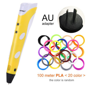 Myriwell 3D Pen Original DIY 3D Printing Pen With 1.75mm ABS Filament Creative Toy Birthday Gift For Kids Design Drawing