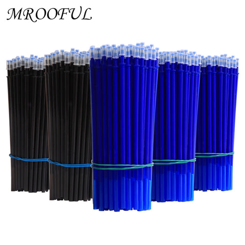 50+3pcs Erasable Pen Set 0.5mm Washable Handle Magic Erasable Gel Pen Refills Rod Blue Black Ink Pen Students Kawaii Stationery