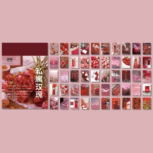 50 sheets Landscape rose ins Decorative Stickers Scrapbooking Stick Label Diary Album stationery painting Sticker Accessories