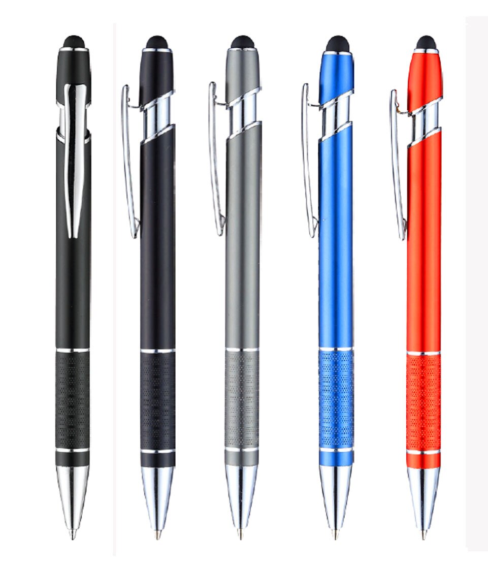 5000pcs/lot 80125 oxidation surface with stylus end with customize logo office company fair use wholesale Metal stylus ball pen