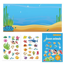 Load image into Gallery viewer, Chidren Stickers Book DIY Toys Puzzle Game Cartoon Zoo Sea Animals Creation Sticker Pad Learning Education Girl Boy Kids Gifts