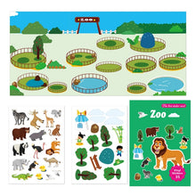 Load image into Gallery viewer, Chidren Stickers Book DIY Toys Puzzle Game Cartoon Zoo Sea Animals Creation Sticker Pad Learning Education Girl Boy Kids Gifts