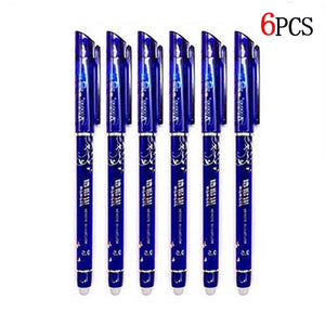 50pcs/lot Erasable Gel Pen Refills 0.5mm Office School Erasable Pen Washable Handle Colored Erasable Ink Pens Writing Stationery