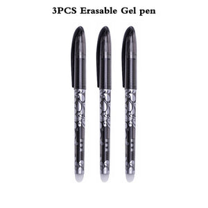 0.5mm Erasable Pen Set  Blue Black Ink Gel Pen Erasable Refill Rod Washable Handle School&Office Writing Stationery Gel Ink Pen