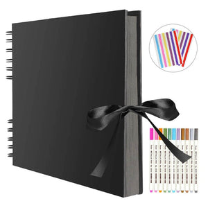 Photo Albums 80 Black Pages Memory Books A4 Craft Paper DIY Scrapbooking Picture Wedding Birthday Childrens Gift