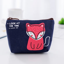 Load image into Gallery viewer, Women Canvas Purse Card  Key Mini Purse Pouch Girl Kids Children Cute Small Zipper Coin Purse Card Holder Wallet Bag Case Pouch