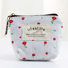 Load image into Gallery viewer, Women Canvas Purse Card  Key Mini Purse Pouch Girl Kids Children Cute Small Zipper Coin Purse Card Holder Wallet Bag Case Pouch