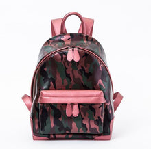 Load image into Gallery viewer, Genuine leather+canvas women casual backpack school rucksack bag