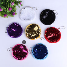 Load image into Gallery viewer, 10cm Colorful Mini Mermaid Sequins Round Kids Coin Bags Pouch Wallet Purse Lovely Gift 9 Color can Choose SN1437